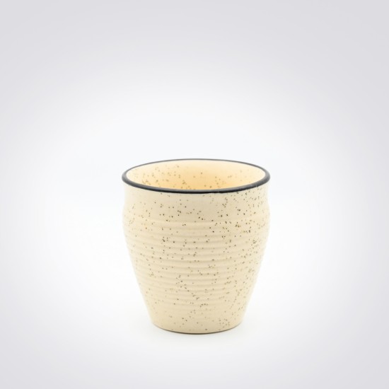 OTTA - Ceramic Cup - Ollo Cortado - Beige Black - 135 ml